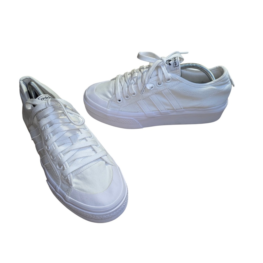 Adidas Nizza Platform W Cloud White Canvas Sneakers FV5322 Womens 11